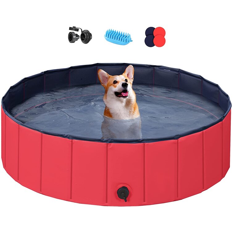 ATS PVC Pet Foldable Swimming Pool,Dogs Cats Bathing Tub,Portable Bathtub, Collapsible Water 